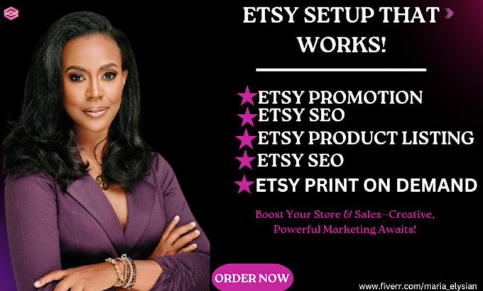 Gig Preview - Do etsy seo, etsy promotion, etsy traffic, etsy sales, etsy listing, etsy title