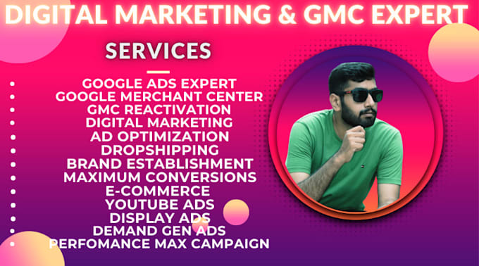 Gig Preview - Do digital marketing google ads,meta ads,tiktok and gmc