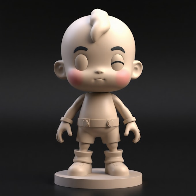 Gig Preview - Sculpt 3d printing 3d sculpting character 3d cute toy 3d action figure 3d render