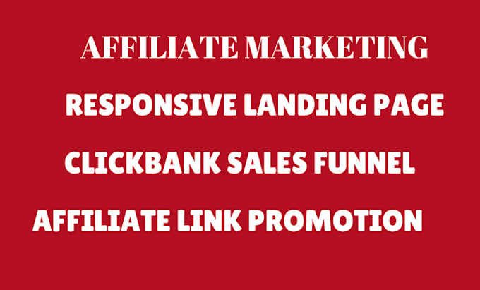 Gig Preview - Do high converting sales funnel for affiliate marketing clickbank amazon website