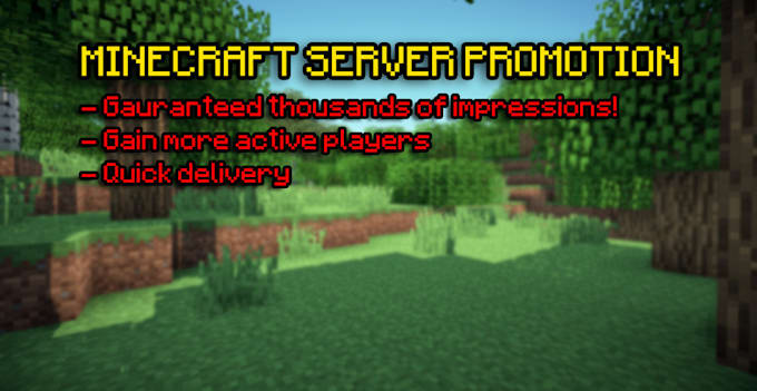 Gig Preview - Promote your minecraft server to get more players