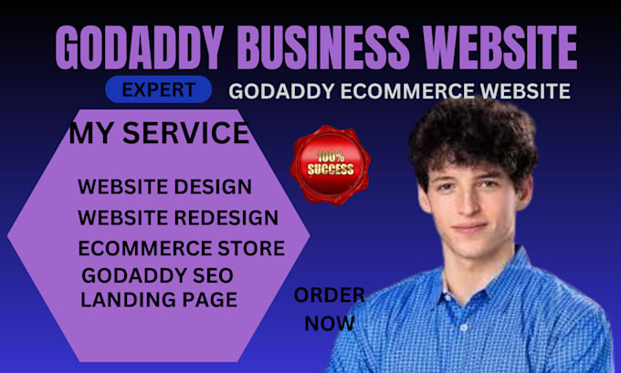 Gig Preview - Build godaddy business website godaddy ecommerce website