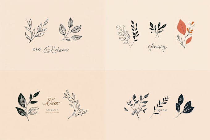 Gig Preview - Design minimalist line art feminine botanical boho logo