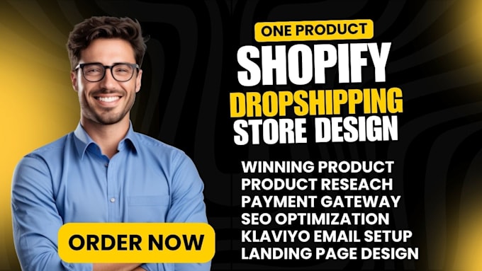 Gig Preview - Do 30k one product shopify dropshipping store or shopify website