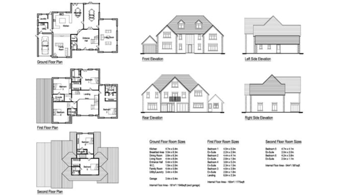 Gig Preview - Draw , redraw 2d floor plan, elevation, section from your sketch