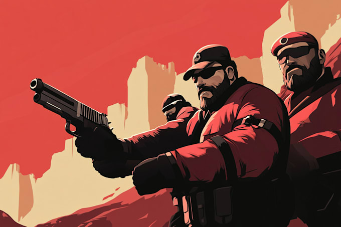 Bestseller - draw a vector image of your team fortress character