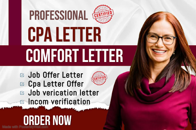 Gig Preview - Write cpa comfort letter, job offer letter, profit and loss, financial statement