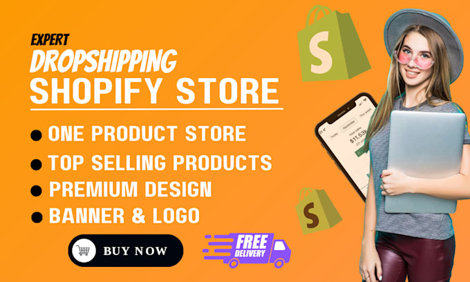 Gig Preview - Create profitable one product shopify store winning dropshipping store setup