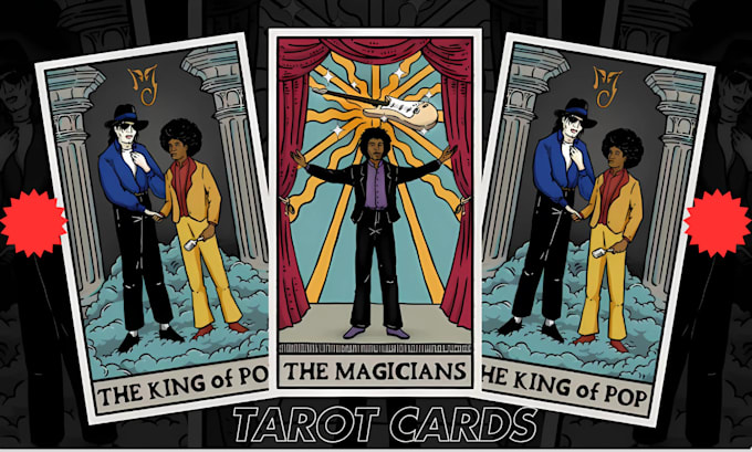 Gig Preview - Draw custom tarot cards playing card oracle tcg digital art in art nouveau style