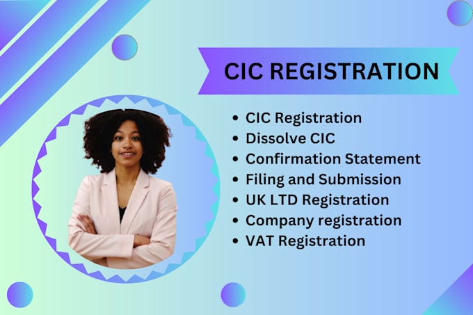 Gig Preview - Do uk and non uk vat cic registration company registration uk ltd registration