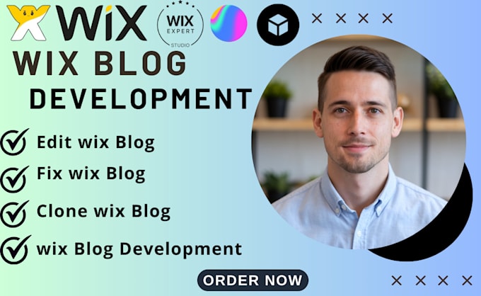 Gig Preview - Redesign edit fix clone update wix blog website, wix blog development wix studio