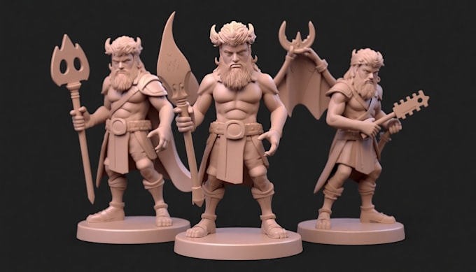 Gig Preview - Sculpt 3d model miniature 3d character action figure toys for 3d printing game