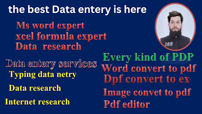 Bestseller - do typing, data entry, excel data entry,