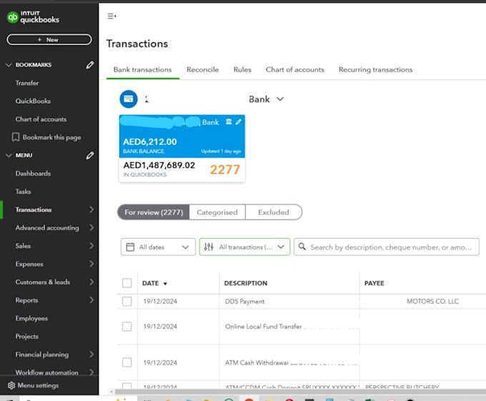 Gig Preview - Quickbooks setup and management