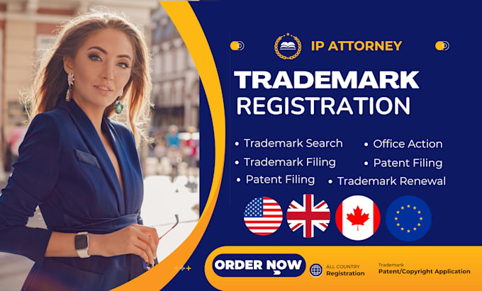 Gig Preview - File your trademark for registration in the USA,  USA, UK, eu or canada search