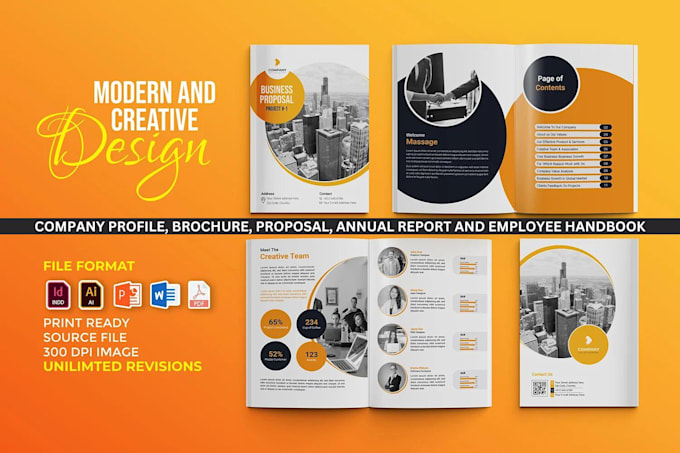 Gig Preview - Do clients intake, company profile, flyer, annual report and employee handbook