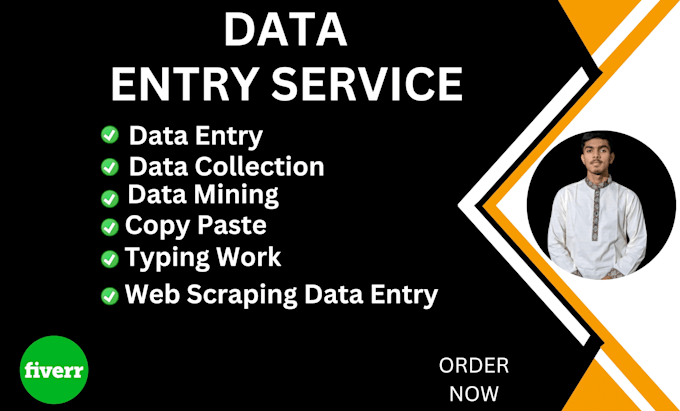 Gig Preview - Fast data entry, data mining , data collection, typing