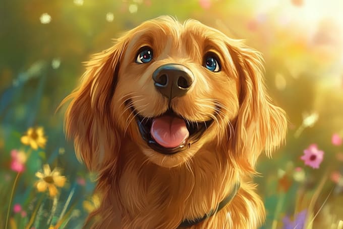 Bestseller - design a custom disney pet portrait illustration