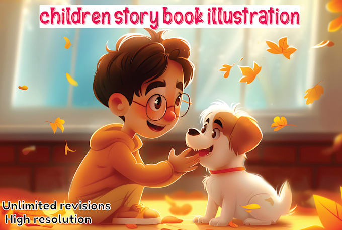 Gig Preview - Do children book illustration and kids book illustration