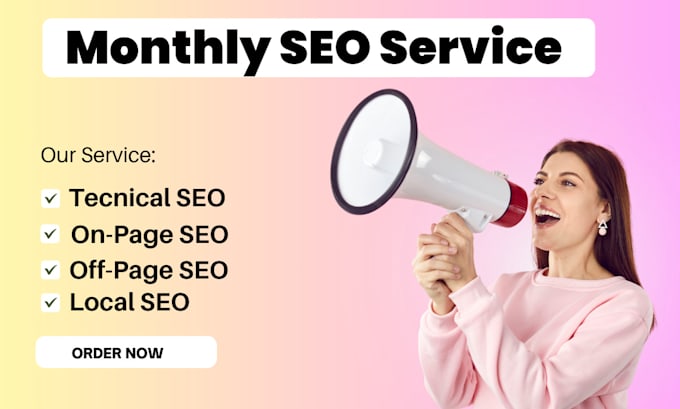 Gig Preview - Offer complete monthly SEO service with on page and off page for google ranking