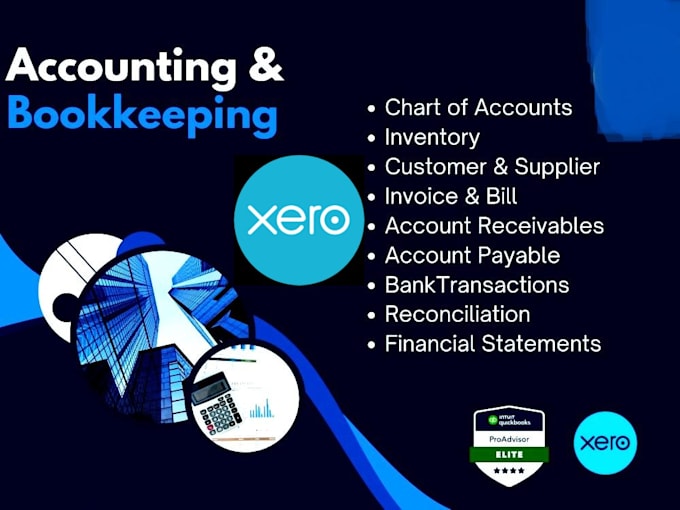 Gig Preview - Do accounting and bookkeeping in quickbooks online and xero with excel