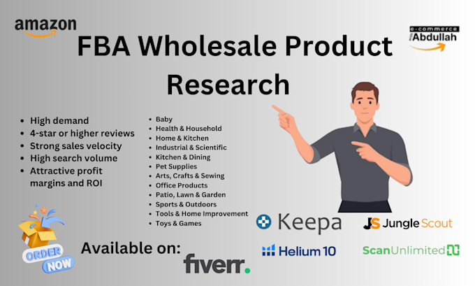 Gig Preview - Do amazon fba wholesale product research