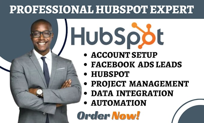 Gig Preview - Setup hubspot facebook lead ads form integration email notification automation