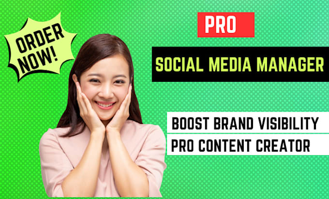 Gig Preview - Be your pro social media content creator and social media marketing manager