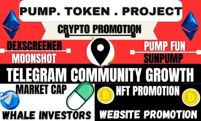 Bestseller - hype pump token, promote sol, eth, trx memecoin, ico, nft, x, telegram community