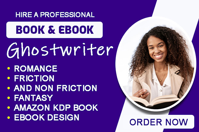 Gig Preview - Ghostwrite fiction, ebook writer, fantasy, erotic story as romance ghostwriter