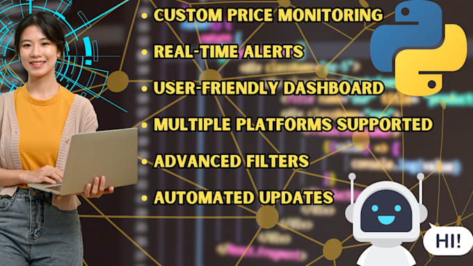 Bestseller - develop web automation, price monitor bot, product tracking bot, checkout bot