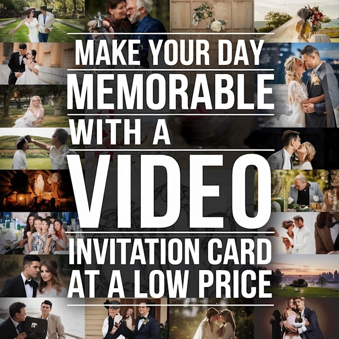 Gig Preview - Create stunning wedding card videos to make your big day memorable