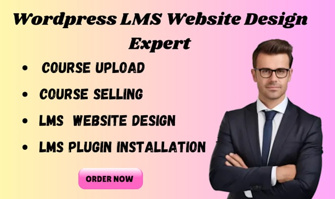 Gig Preview - Create a professional wordpress lms website for your courses