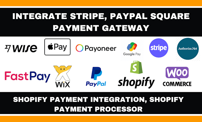 Gig Preview - Integrate stripe, paypal, klarna amazon pay, square, shopify payment integration