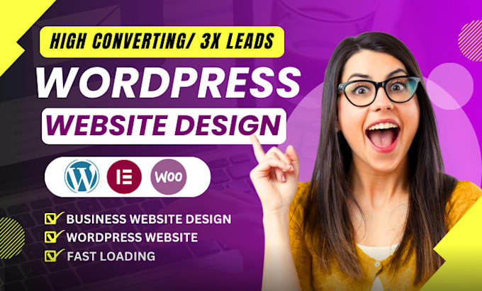 Gig Preview - Build modern responsive wordpress website design or website redesign