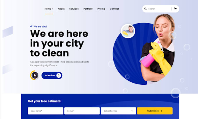 Bestseller - design clean and modern website, cleaning website with booking koala, launch27