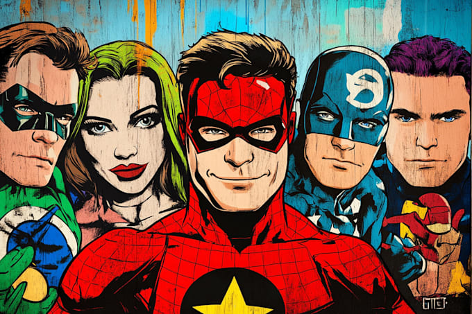 Gig Preview - Draw comic superhero pop art portraits