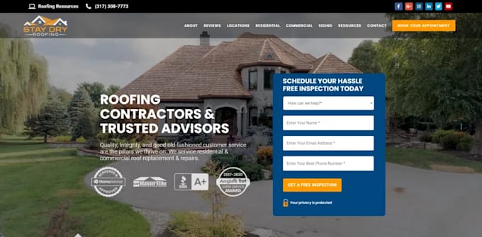 Gig Preview - Design handyman, plumbing, roofing, junk removal, construction, hvac website