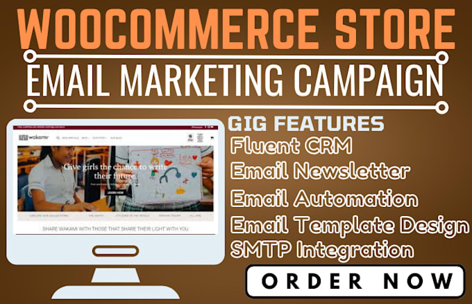 Gig Preview - Do woocommerce welcome email campaign fluentcrm newsletter template smtp form