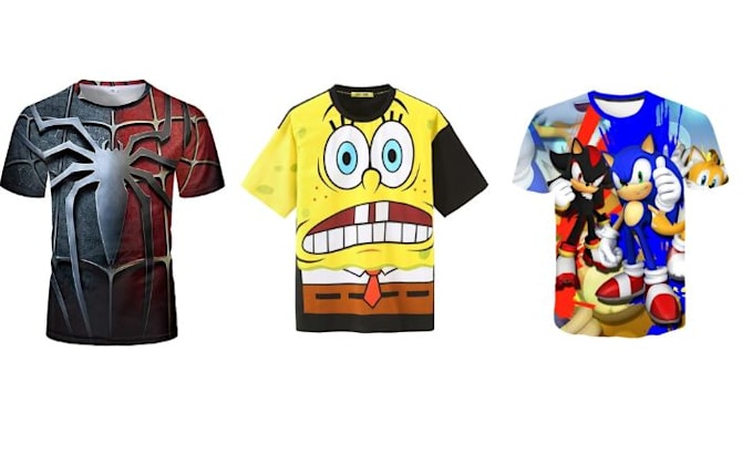 Gig Preview - Create realistic 3d product cartoon and anime costume designed shirts and hoodie