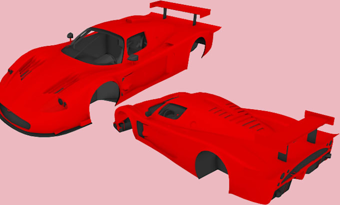 Gig Preview - Design  3d car modeling rc car model car body part hard surface for 3d printing