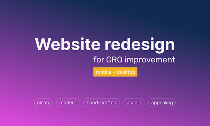 Gig Preview - Redesign your website to improve cro