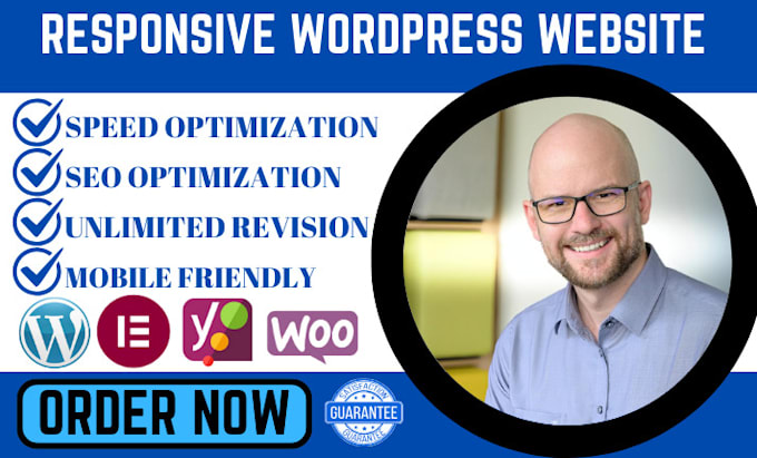 Gig Preview - Create responsive wordpress design, redesign, and clone mobile friendly website