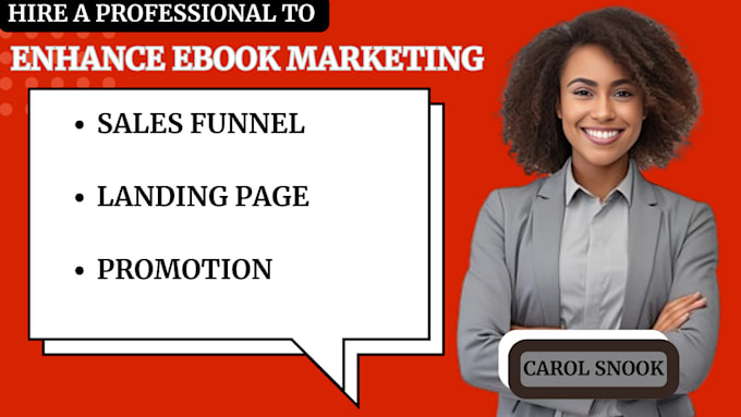 Gig Preview - Enhance ebook marketing sales funnel, ebook landing page and do book promotion