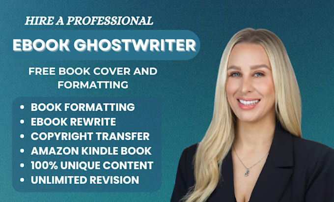 Gig Preview - Be your 50k words ebook ghostwriter, amazon kdp book publishing, rewrite, ebook