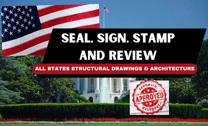 Gig Preview - Do USA stamp, california stamp, USA landscape architect, building stamp approval