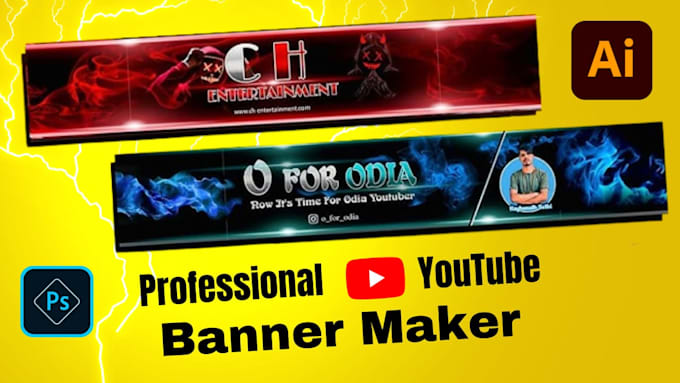 Bestseller - do professional you tube channel banner