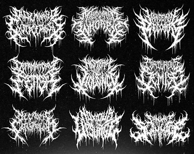 Gig Preview - Draw awesome logo death metal, black metal font