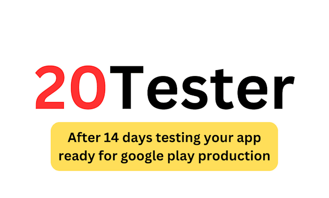 Bestseller - do 20 active app tester for google play for 14 days