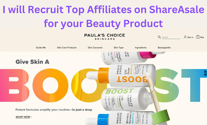 Gig Preview - Recruit top affiliates on shareasale for your beauty product